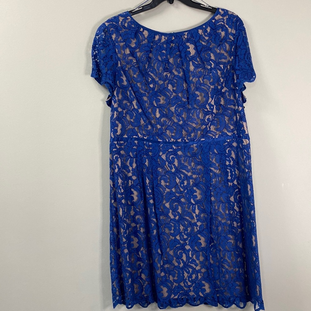 Adrianna Papell blue lace dress - 22W